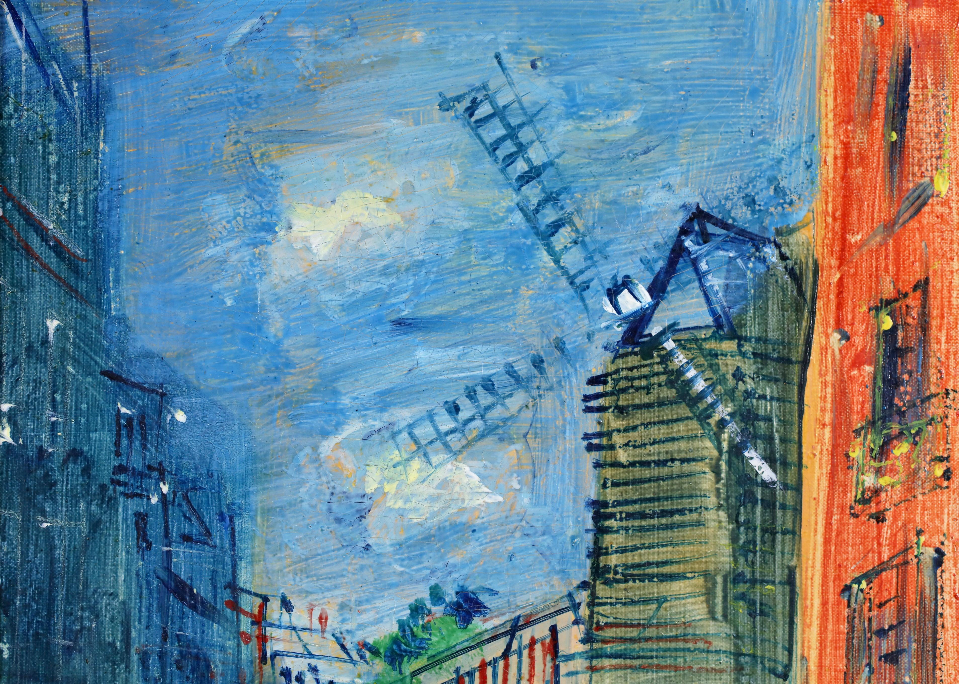 Le Moulin de la Galette - Post Impressionist Landscape Oil by Jean Dufy For Sale 9