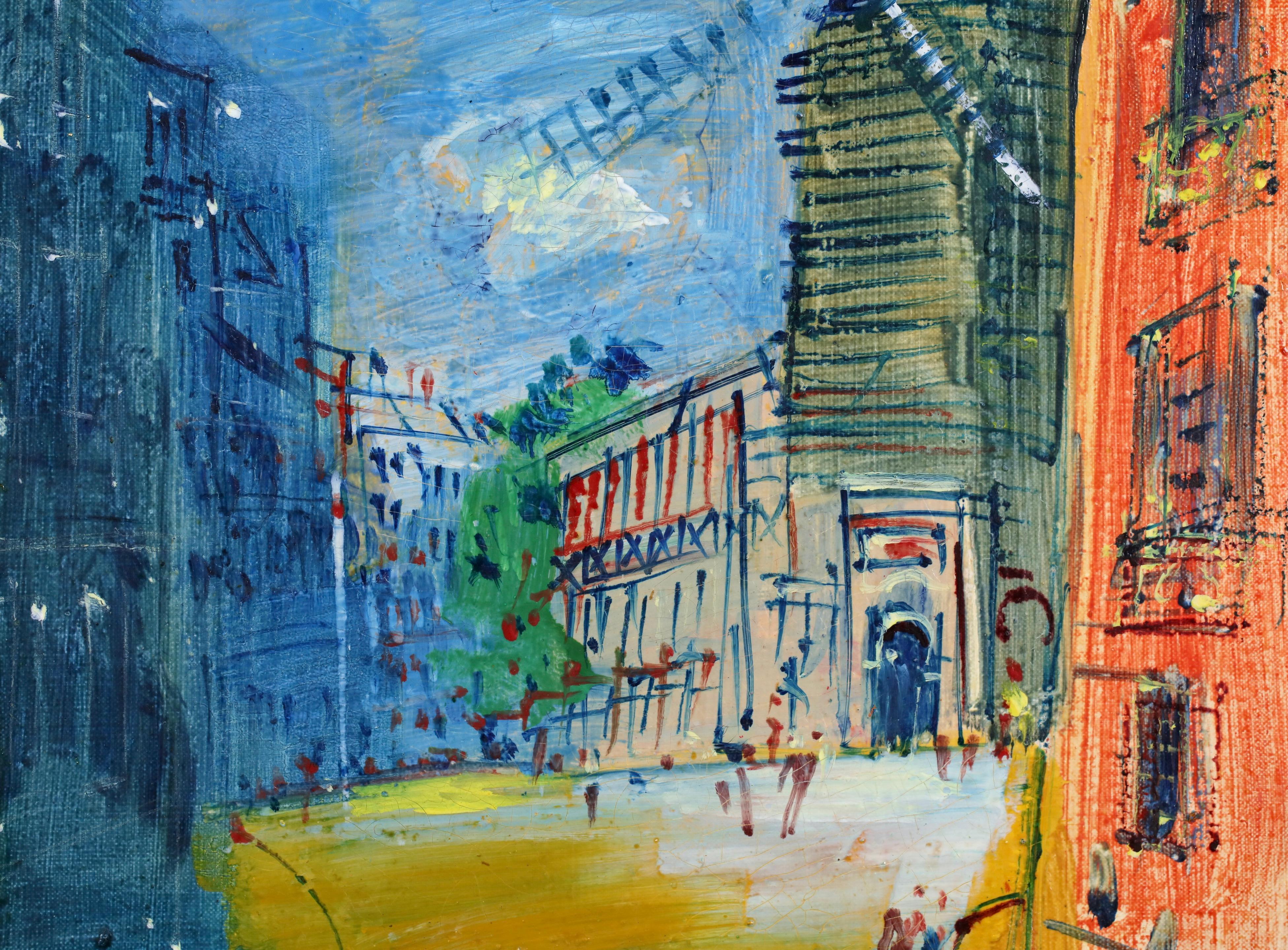 Le Moulin de la Galette - Post Impressionist Landscape Oil by Jean Dufy For Sale 2