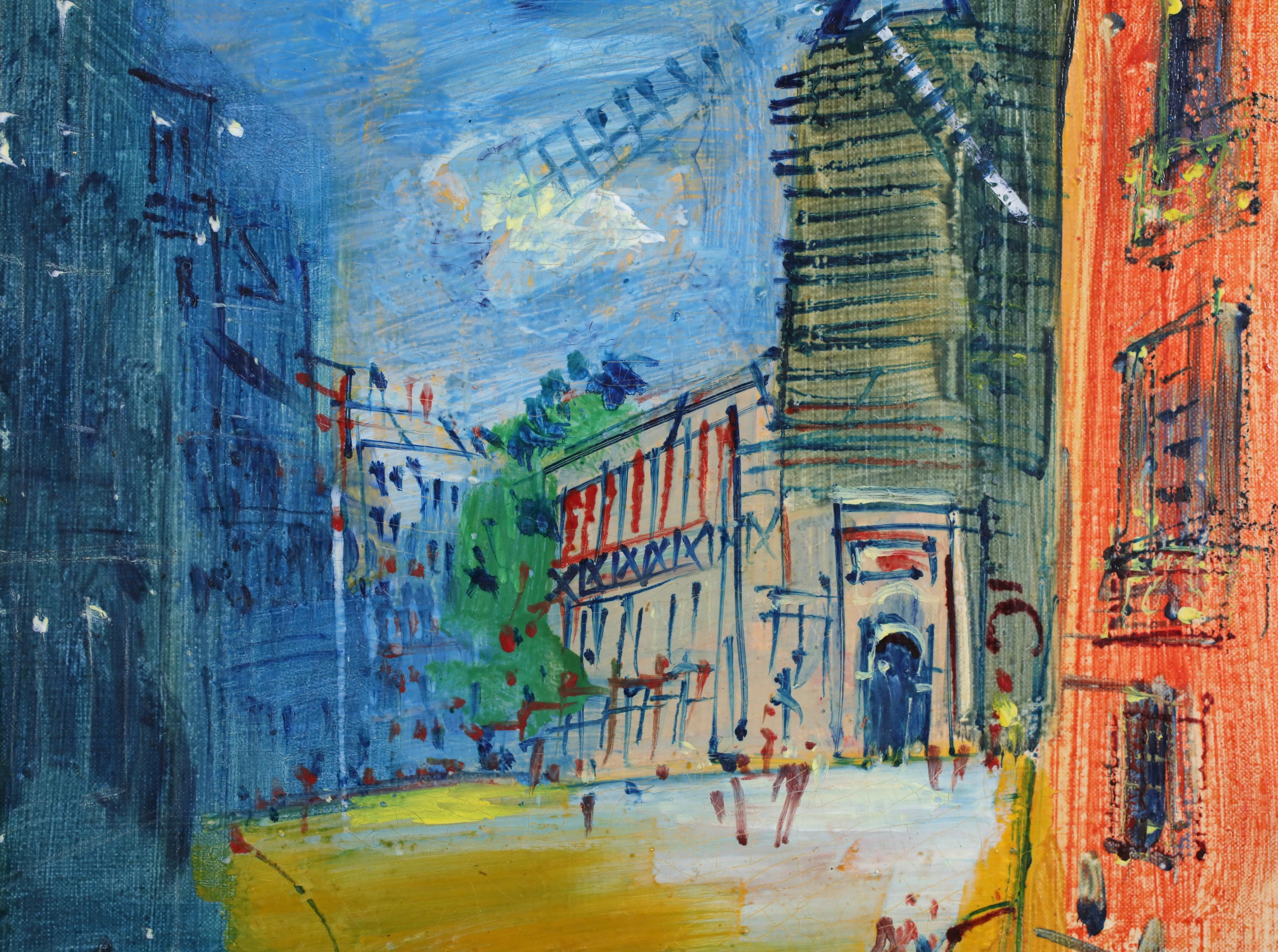 Le Moulin de la Galette - Post Impressionist Landscape Oil by Jean Dufy For Sale 6