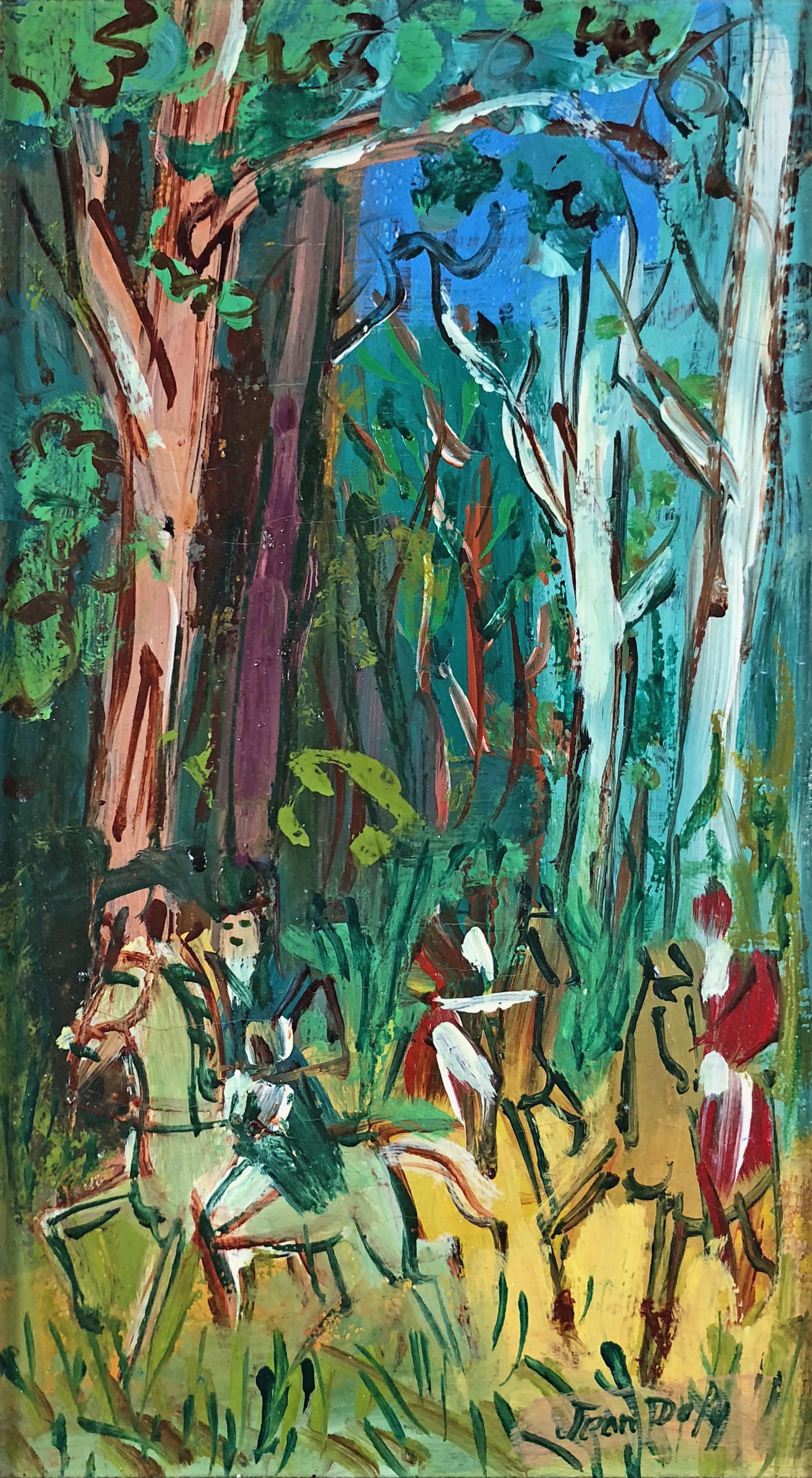 Les Cavaliers dans la Parc - Painting by Jean Dufy