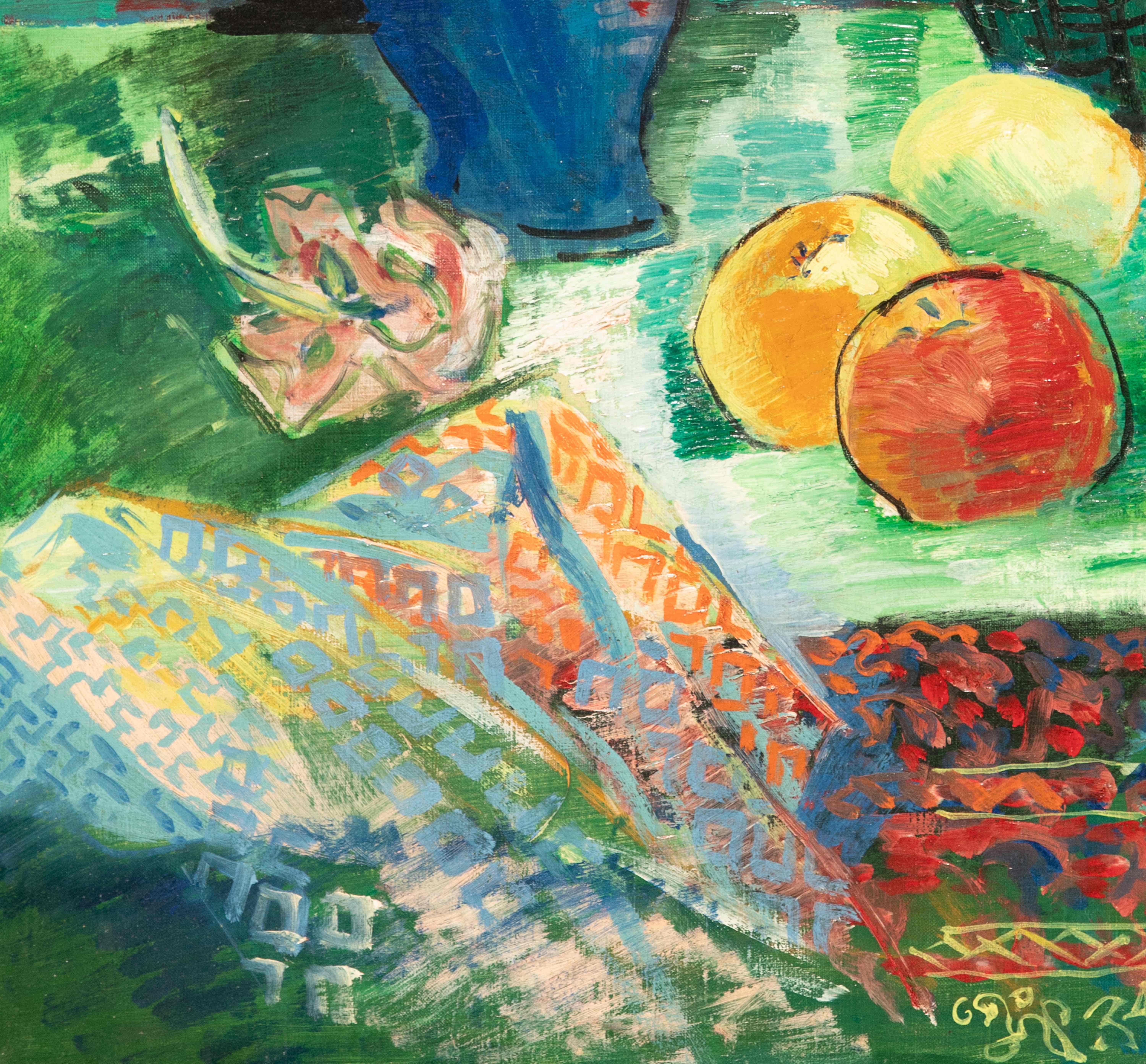 Nature morte au panier de mimosa by Jean Dufy - Still life painting For Sale 3