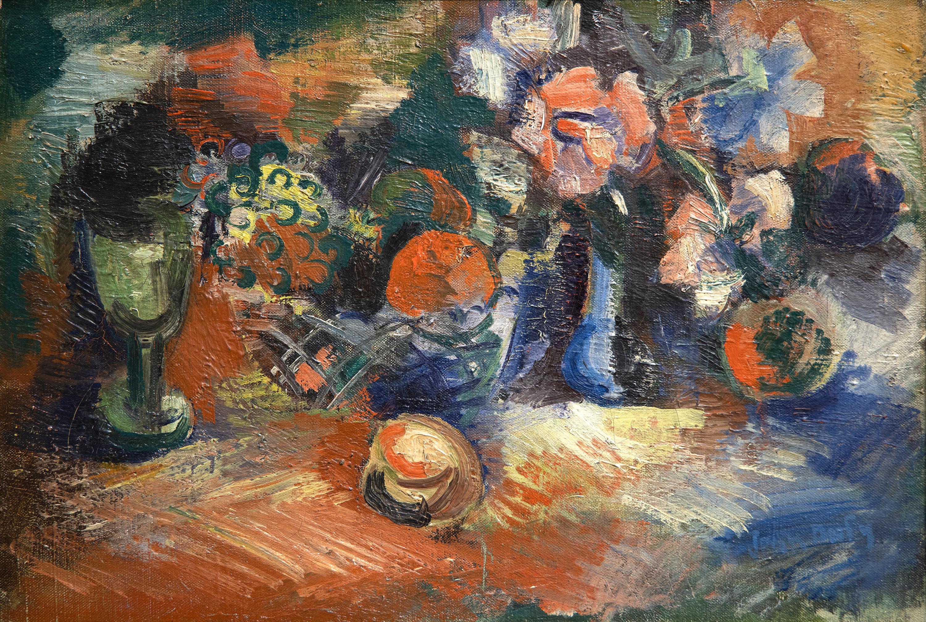 Jean Dufy Still-Life Painting - Still Life of Fruit & Flowers