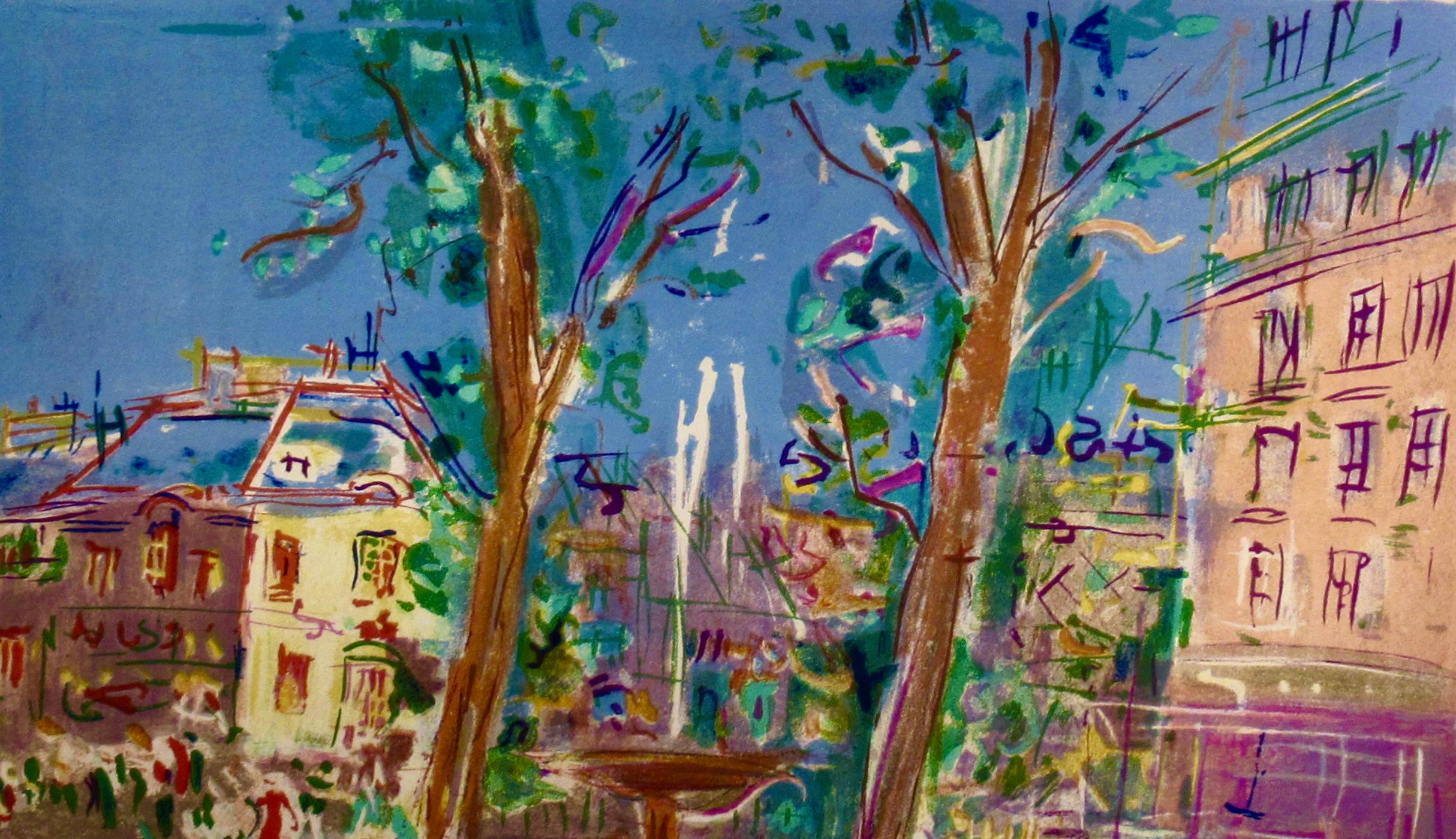 Fete Champetre - Fauvist Print by Jean Dufy