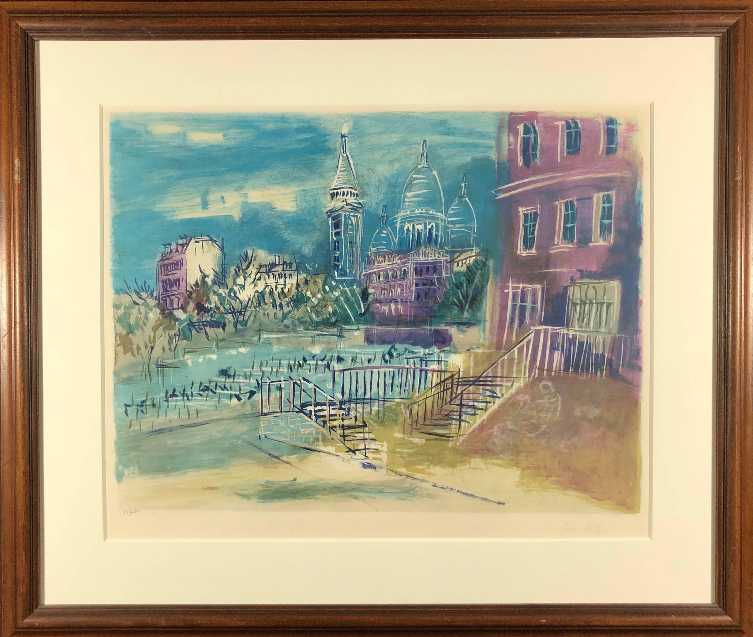 Montmartre at Sacre Coeur - Print by Jean Dufy