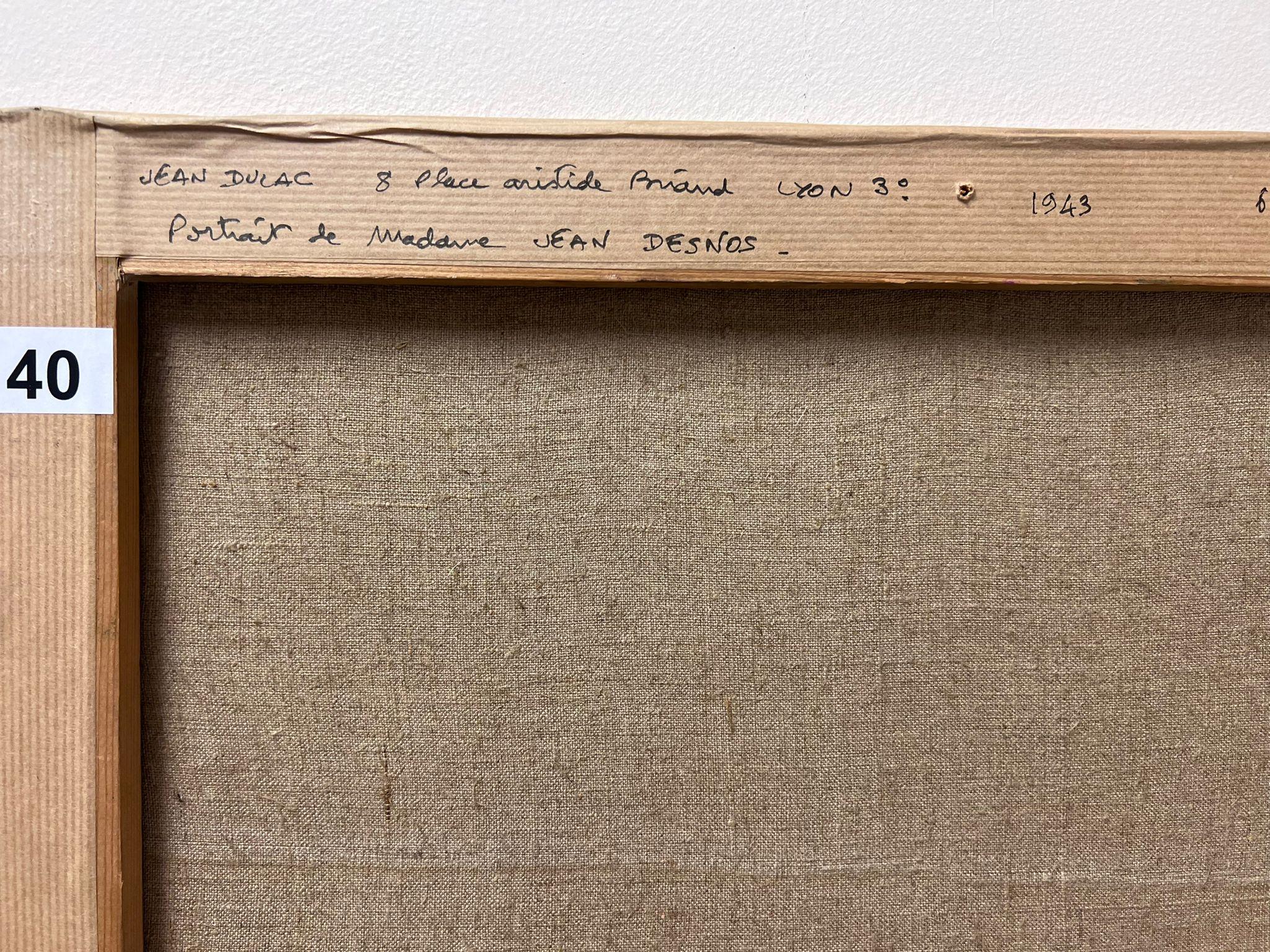 Óleo postimpresionista francés de 1940 Retrato de modelo de artista en venta 4