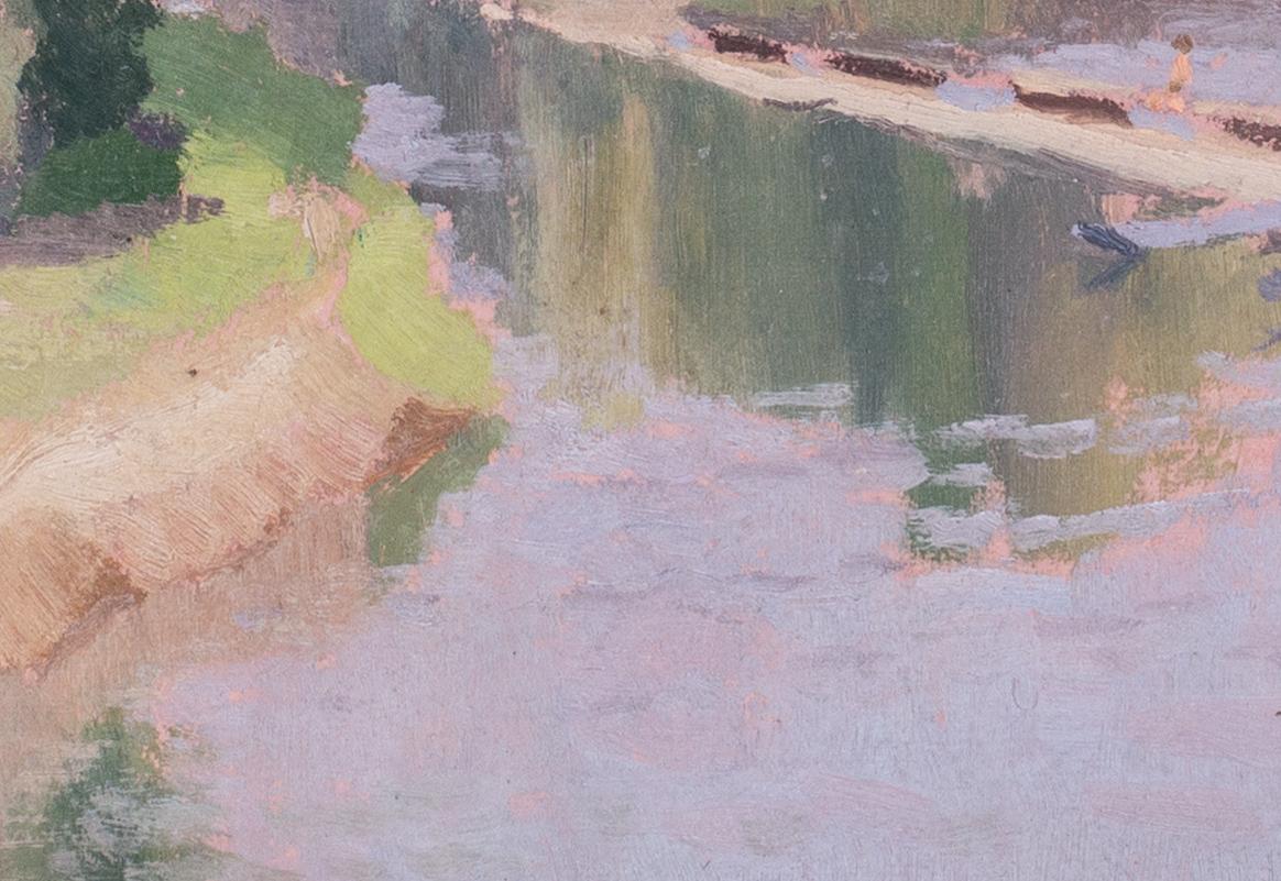 Postimpressionistisches französisches Landschaftsgemälde in Öl von Jean Dulac im Angebot 3