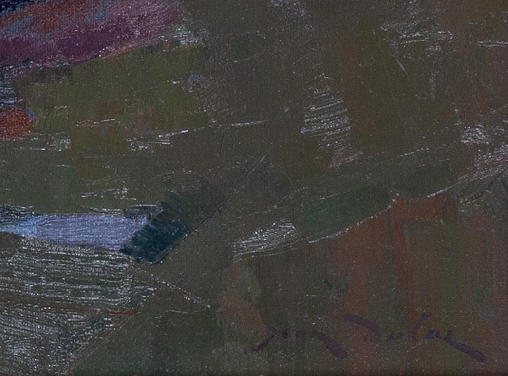 Peinture à l'huile post-impressionniste française d'un paysage d'orage par Jean Dulac en vente 3
