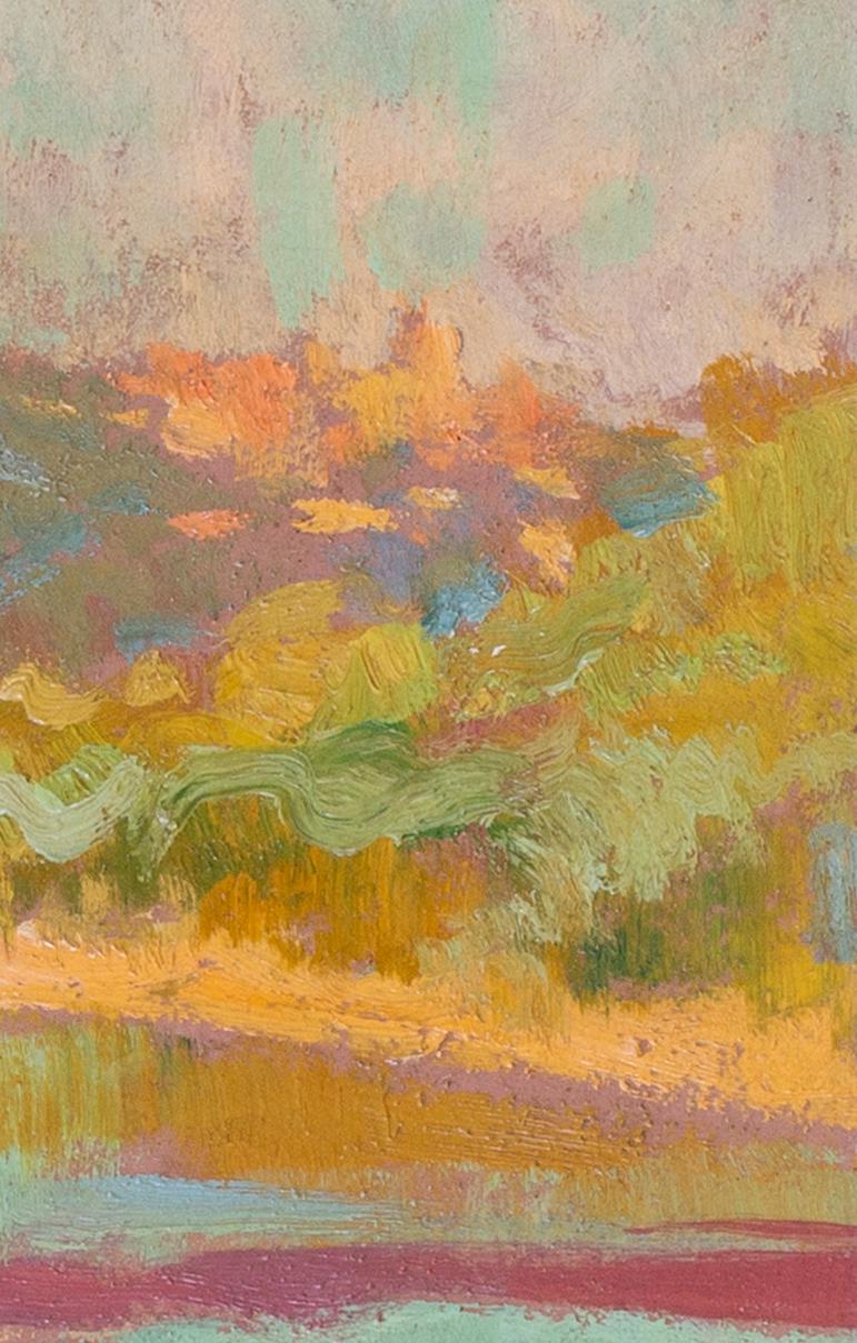 Postimpressionistisches französisches Ölgemälde einer Landschaft mit Sonnenuntergang von Jean Dulac 5