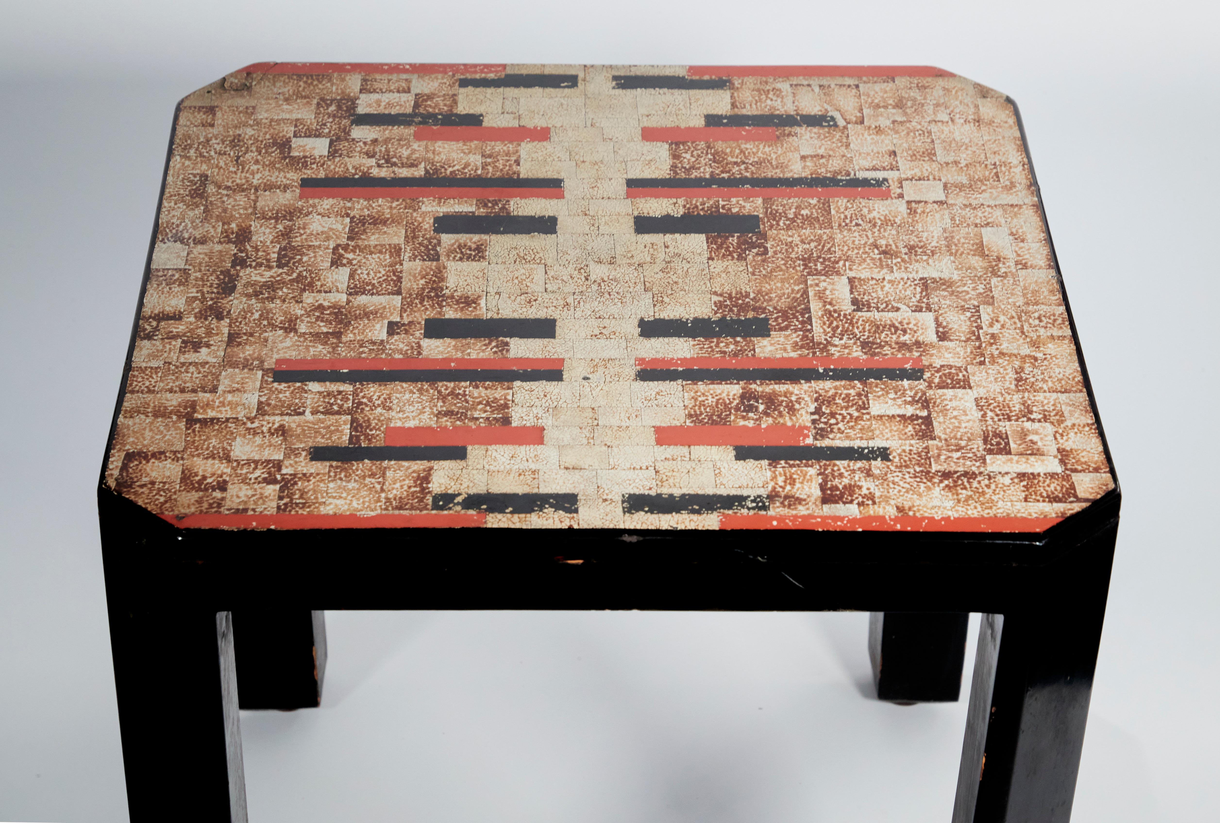 Early 20th Century Jean Dunand, Art Deco Lacquered Side Table, France, 1920s