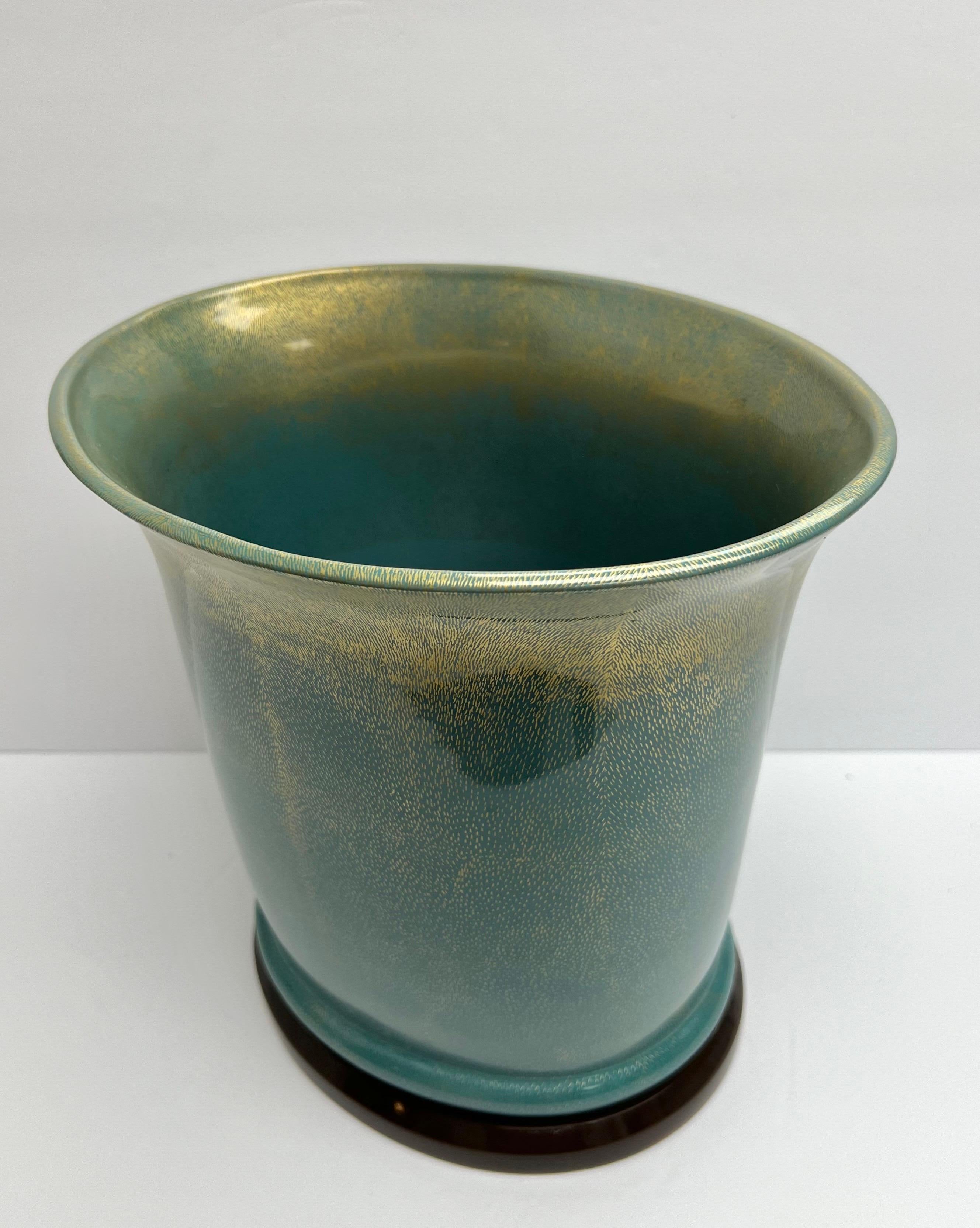 Italiano Vaso in porcellana in stile Jean Dunand di Mangiani Oggeti in vendita