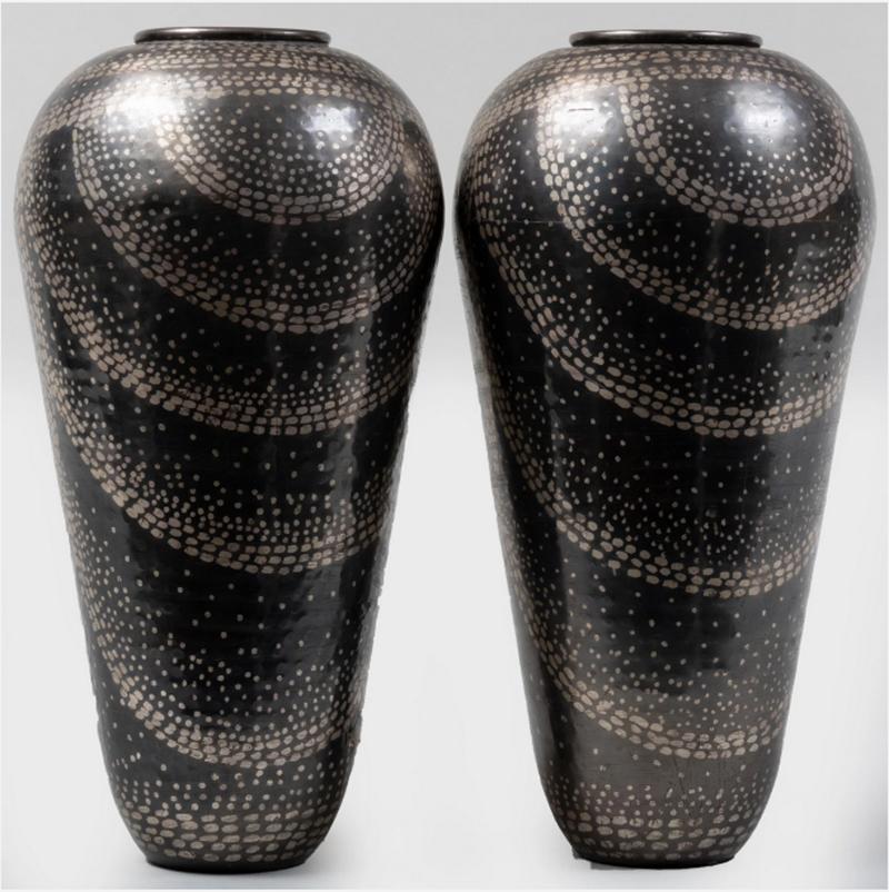 French Jean Dunand Vases