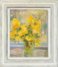 Yellow Roses - Mid Century Still Life 