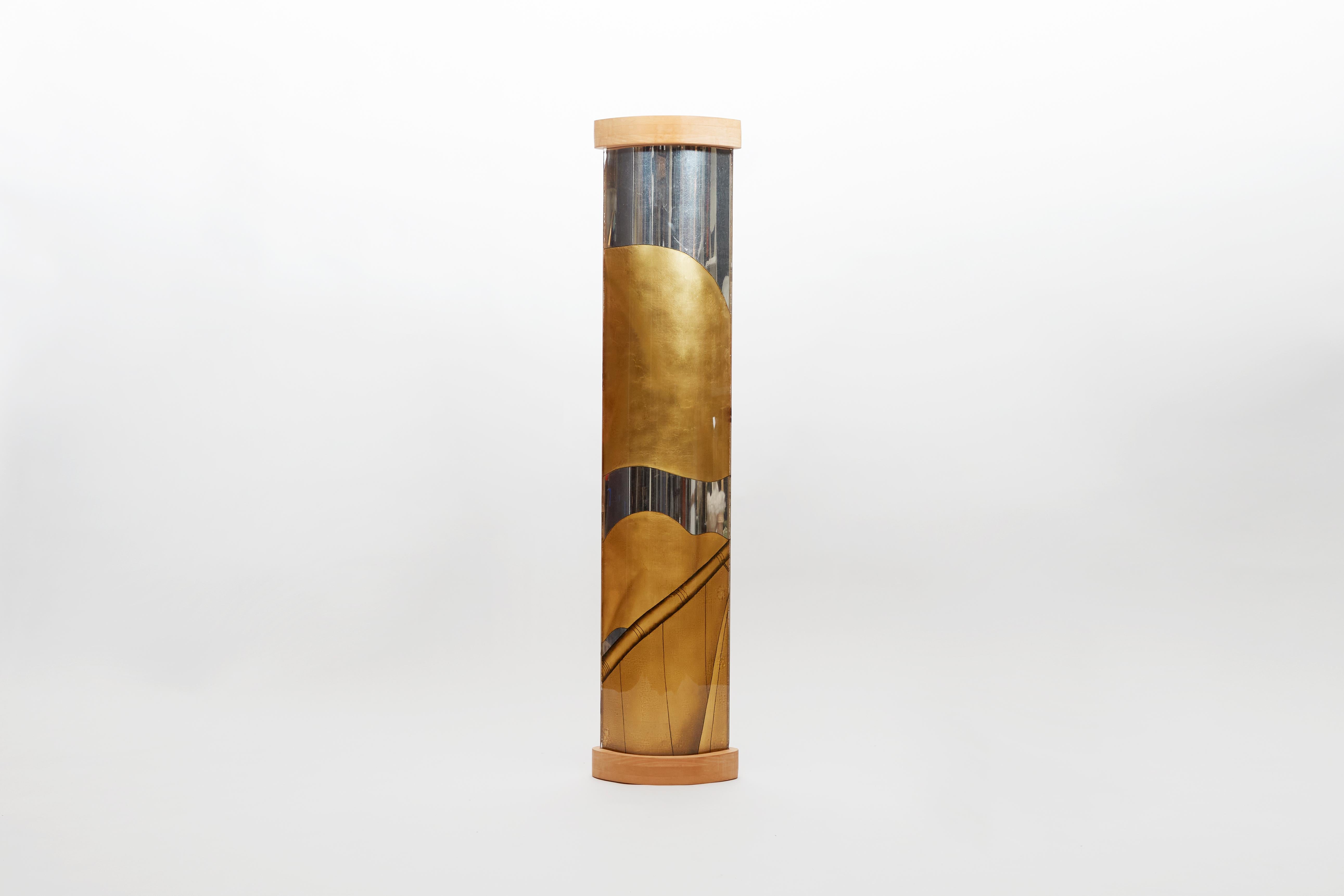Art déco Jean Dupas, Trois panneaux courbes en verre églomisé, SS Normandie, France, vers 1934