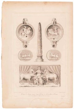 Peintures Antiques Trouvées dans le Cirque de Caracalla à Rome - 19ème siècle