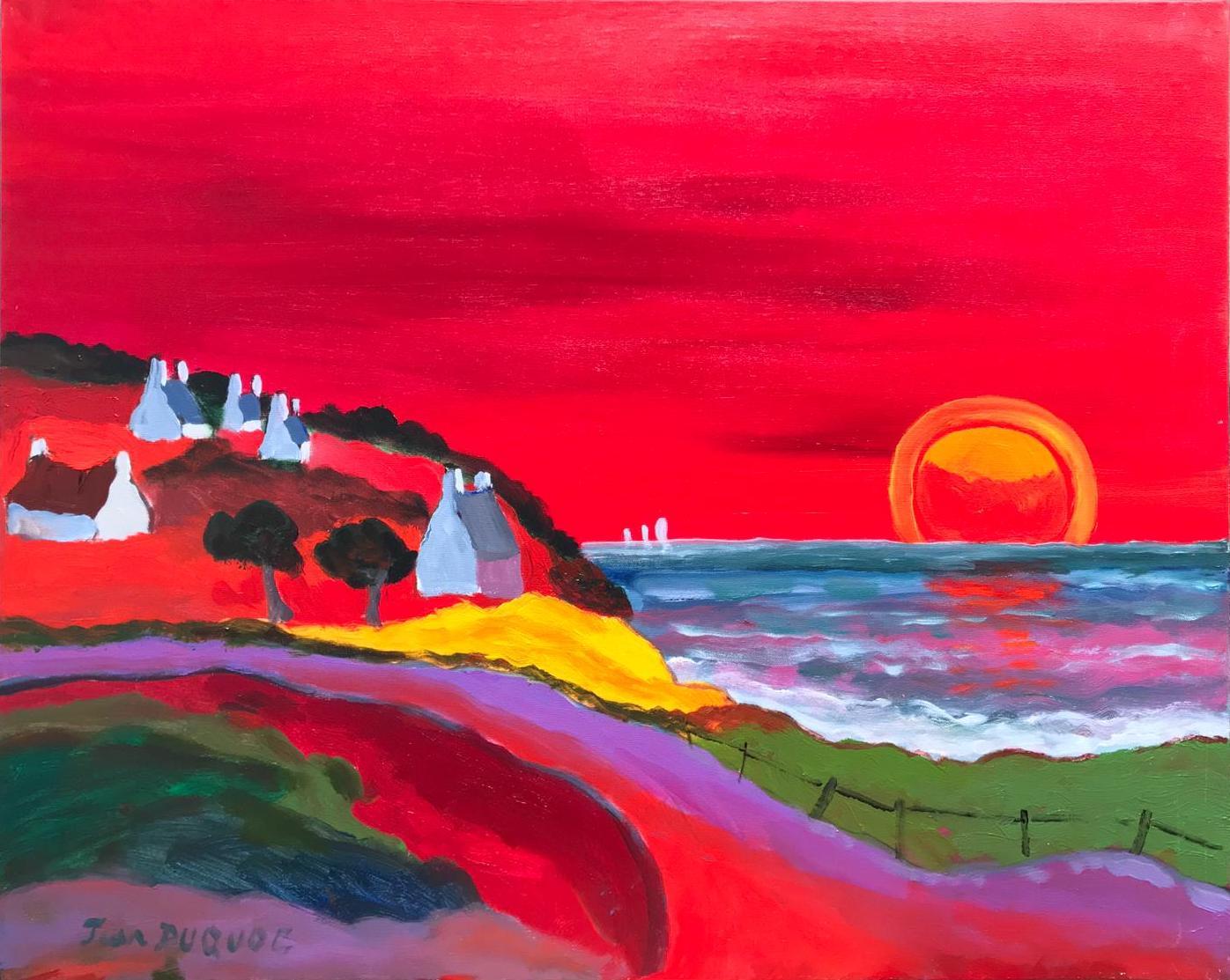 Acryl auf Leinwand

Jean Duquoc ist ein französischer Künstler, der 1937 geboren wurde und in Belz in der Bretagne in Frankreich lebt und arbeitet. In seinem Werk kann man die Geschicklichkeit erkennen, mit der er die Farbe einsetzt, indem er sich
