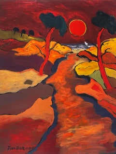 Arte Contemporanea Francese di Jean Duquoc - Terre Sublimée par le Soleil