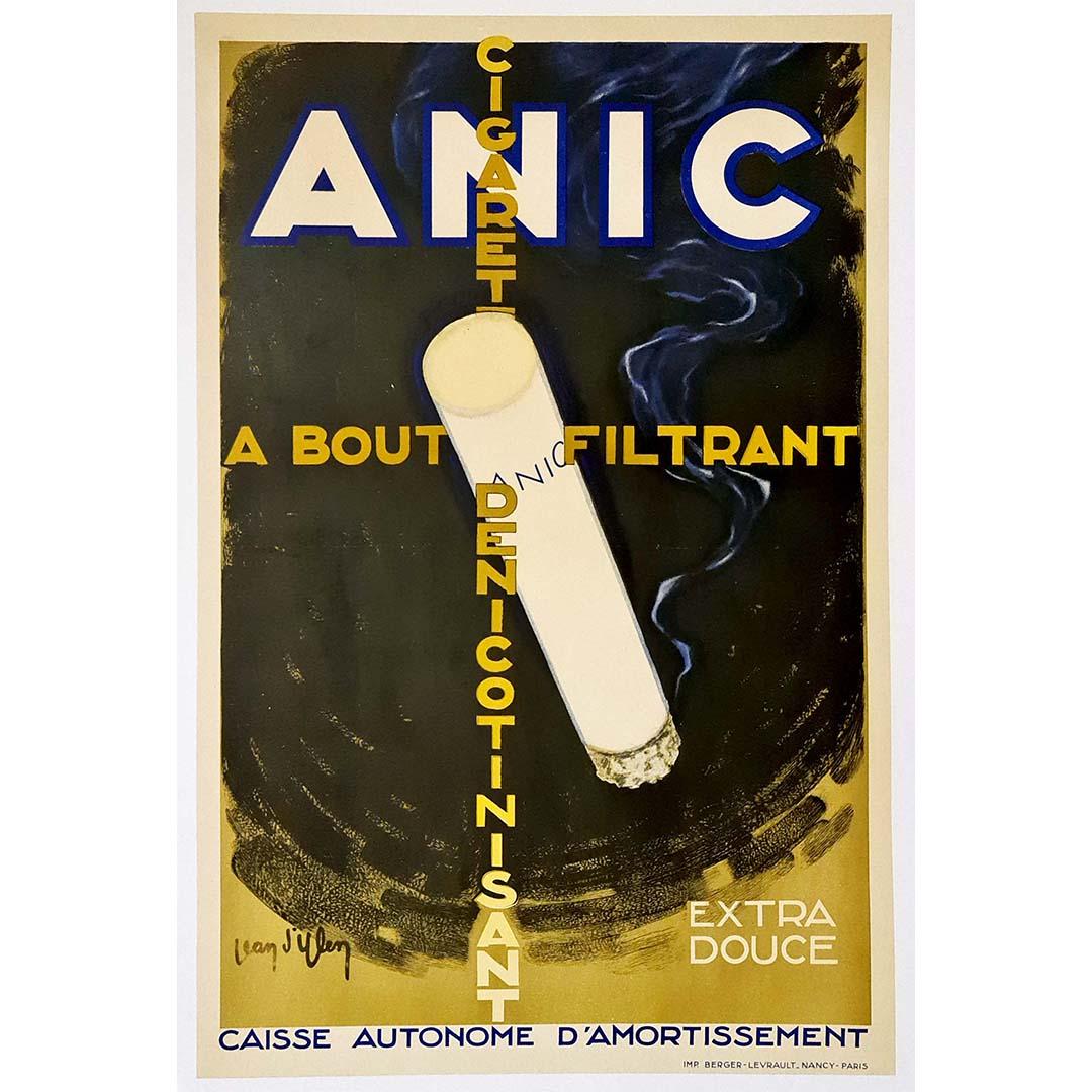 Schönes Art-Deco-Werbeplakat von Jean d'Ylen für die Zigarette Anic (Art déco), Print, von Jean D'Ylen