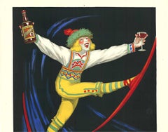 Original 'Balsam Aperitif au Quinquina' stone lithograph vintage poster  1923