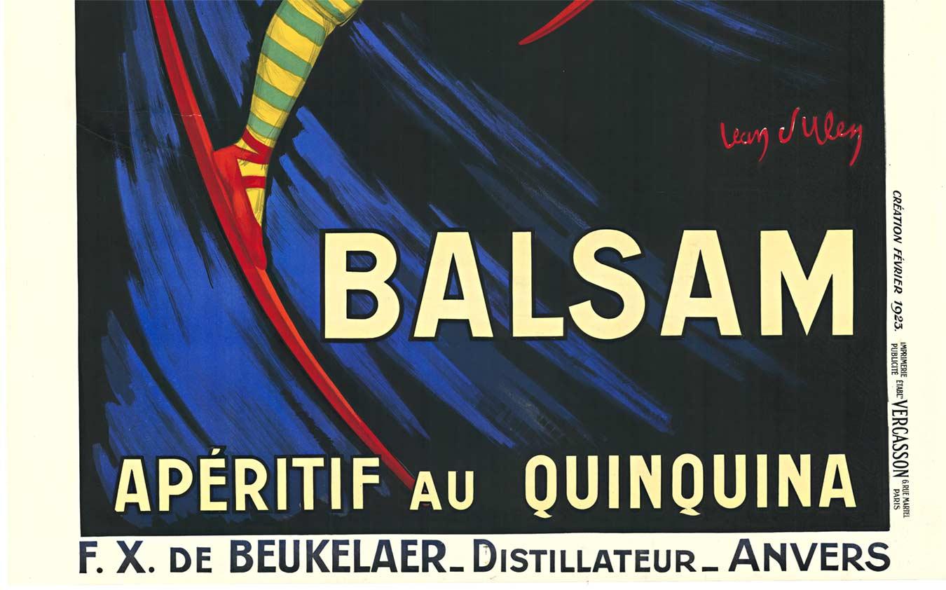 Original 'Balsam Aperitif au Quinquina' stone lithograph vintage poster  1923 - American Modern Print by Jean D'Ylen