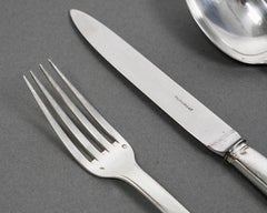 Jean E. Puiforcat Set di posate Art Deco Mentone Argento 48 Pezzi