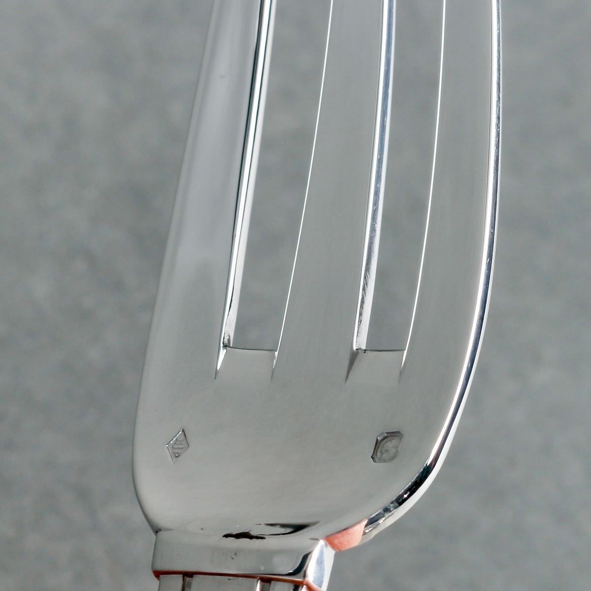 Jean E. Puiforcat - Cutlery Flatware Set Art Deco Sterling Silver - 108 Pieces 2