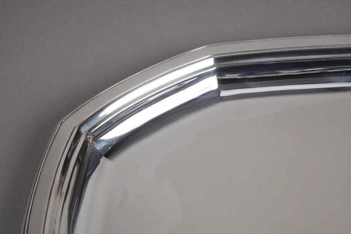 French  Jean e. Puiforcat - large art deco solid silver presentation dish For Sale