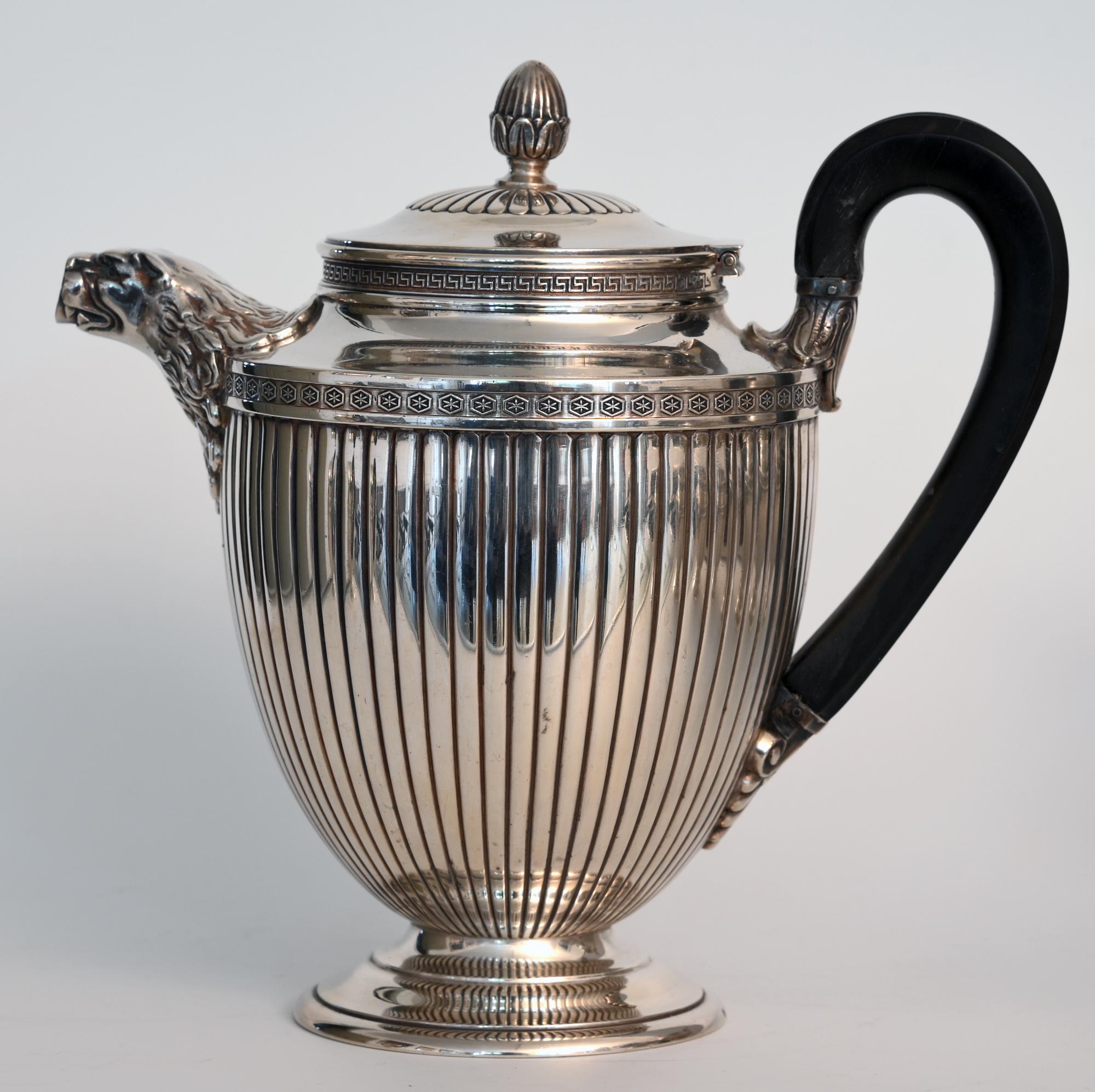 Jean E. Puiforcat Silver Timeless Set for Tea and Coffee in Neoclassical Form For Sale 6