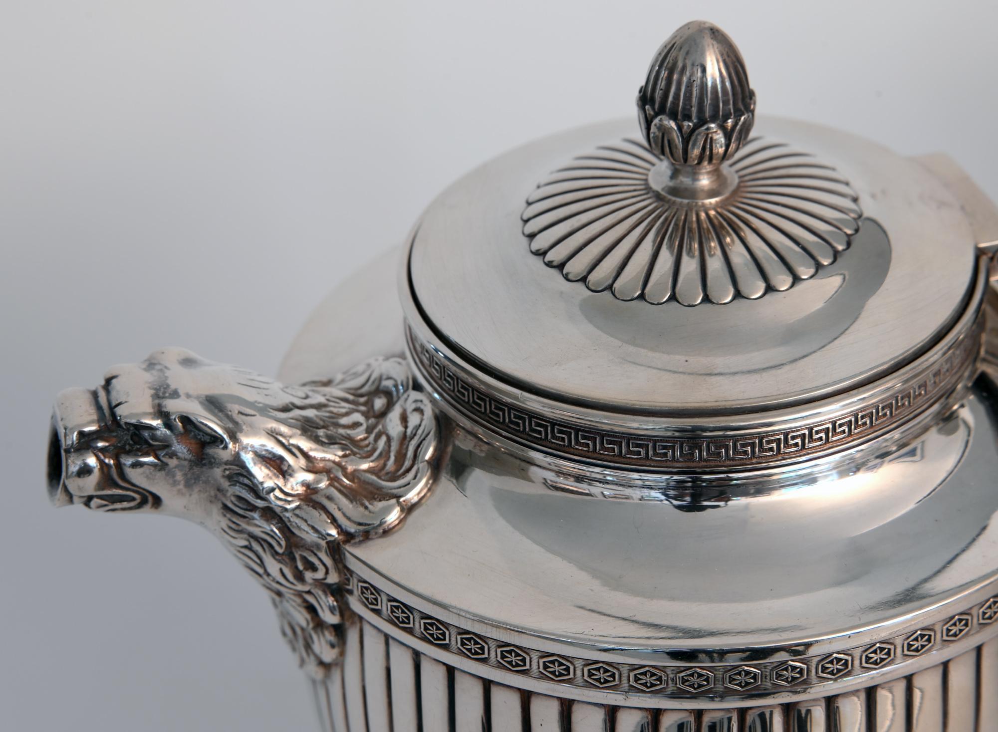 Jean E. Puiforcat Silver Timeless Set for Tea and Coffee in Neoclassical Form For Sale 9
