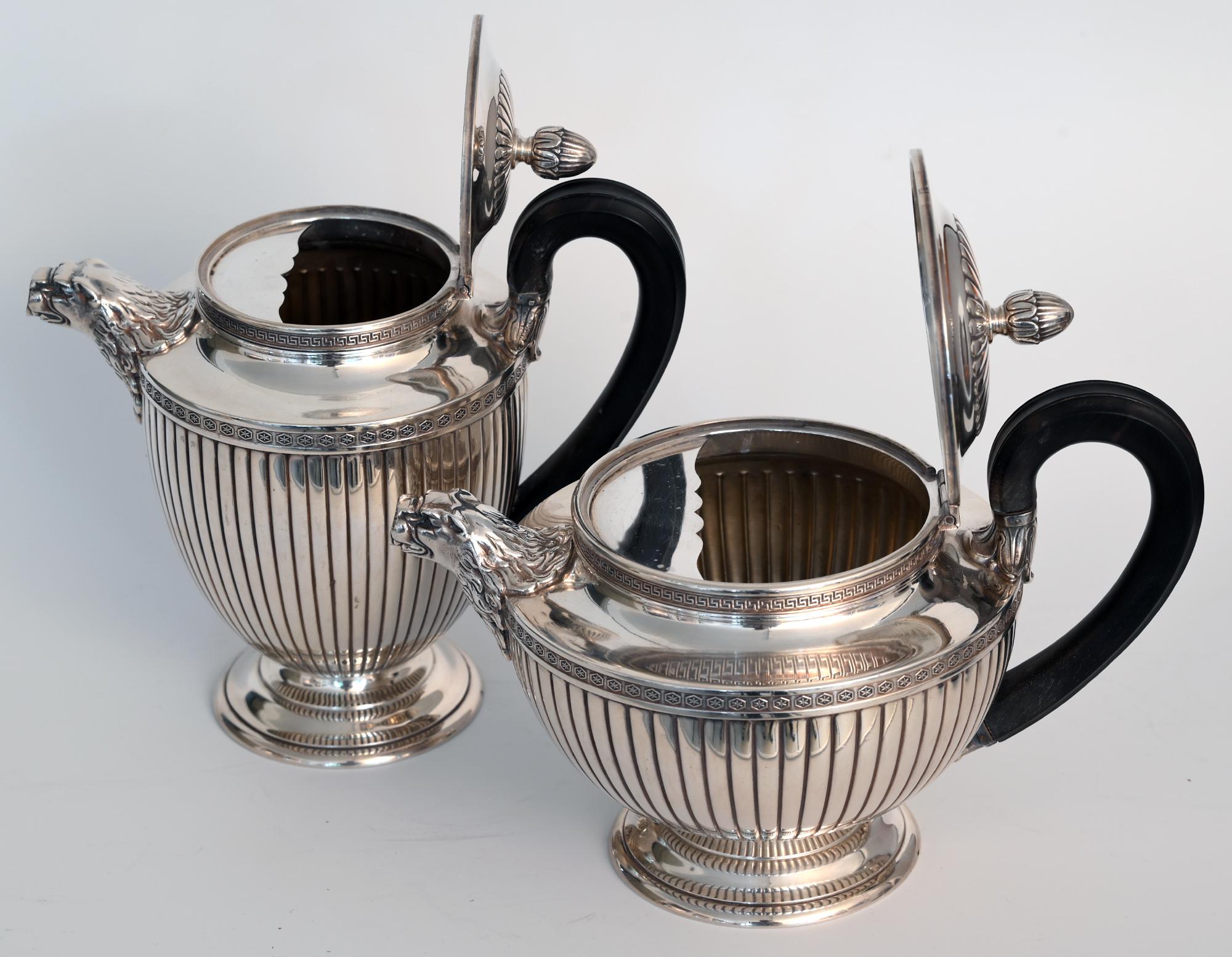 Jean E. Puiforcat Silver Timeless Set for Tea and Coffee in Neoclassical Form For Sale 10