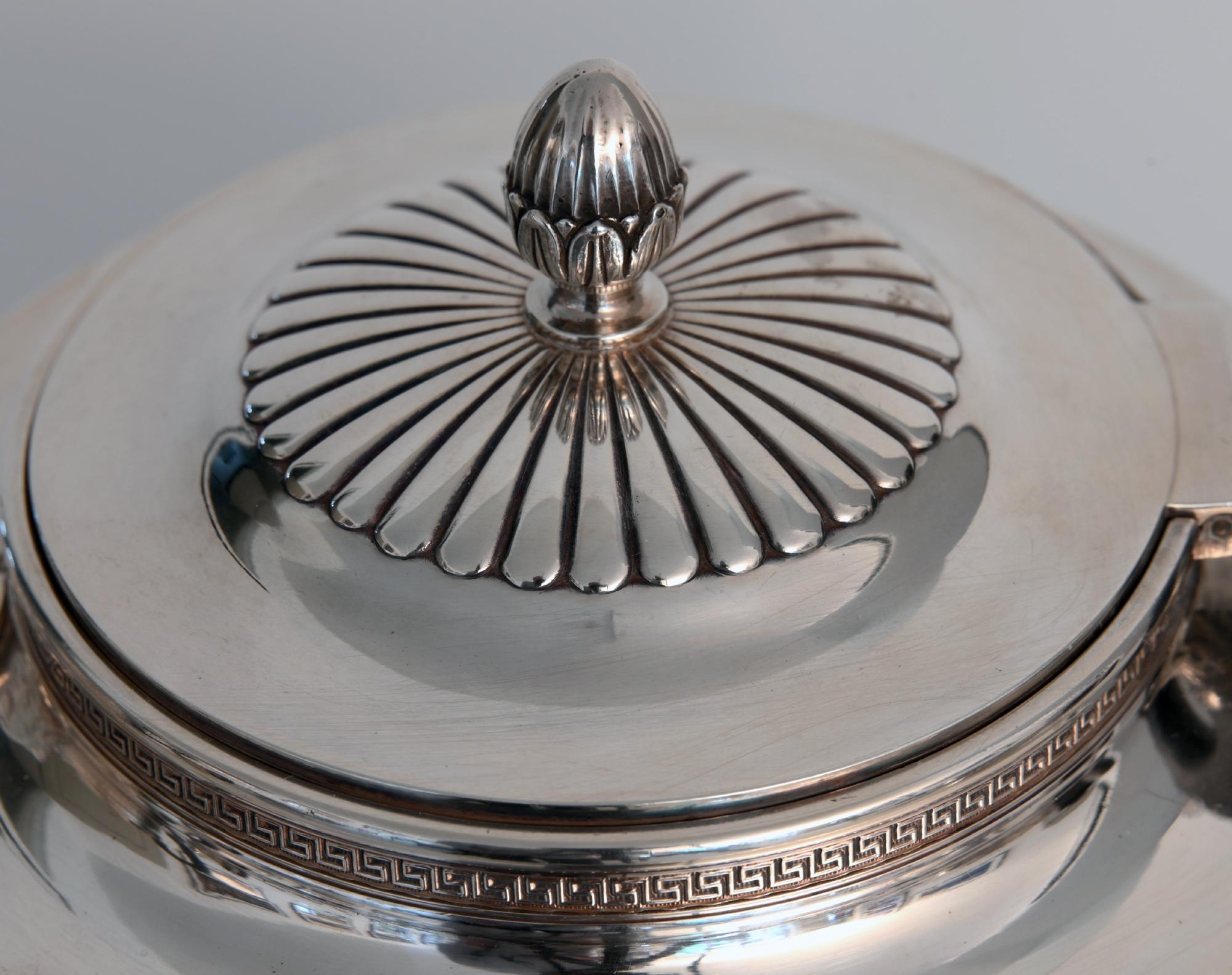 Jean E. Puiforcat Silver Timeless Set for Tea and Coffee in Neoclassical Form For Sale 2