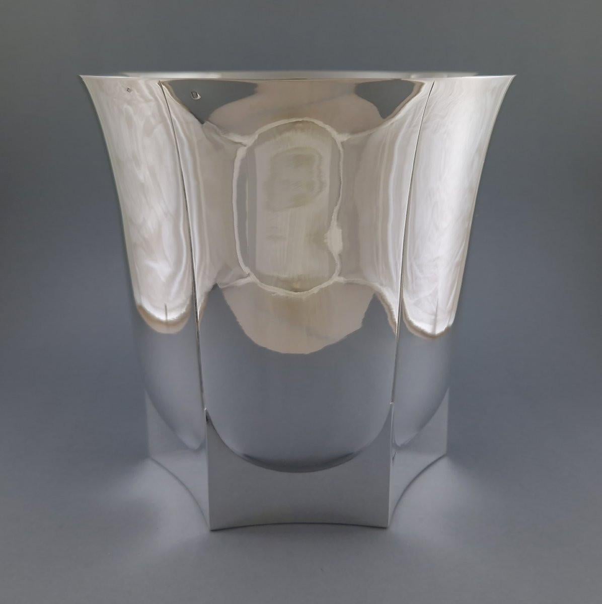 Jean E Puiforcat - Sektkübel aus Sterlingsilber im Angebot 1