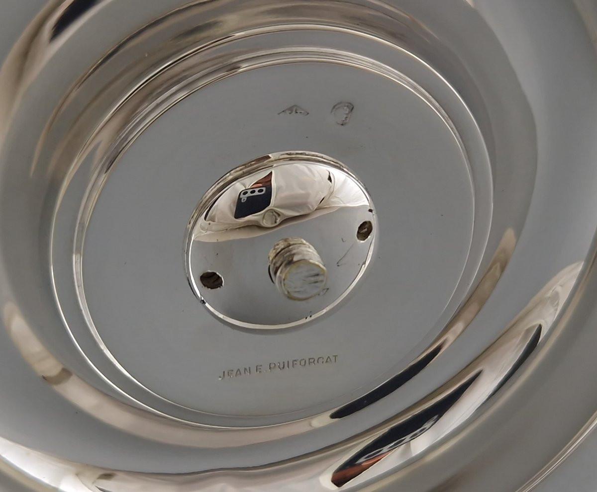 Jean E Puiforcat - Becher aus Sterlingsilber, vergoldet und Rosenquarz im Angebot 6