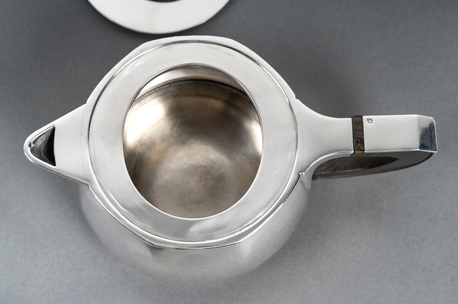 Jean E Puiforcat Set da tè e caffè 4 pezzi Art Deco in argento CIRCA 1930 in vendita 6