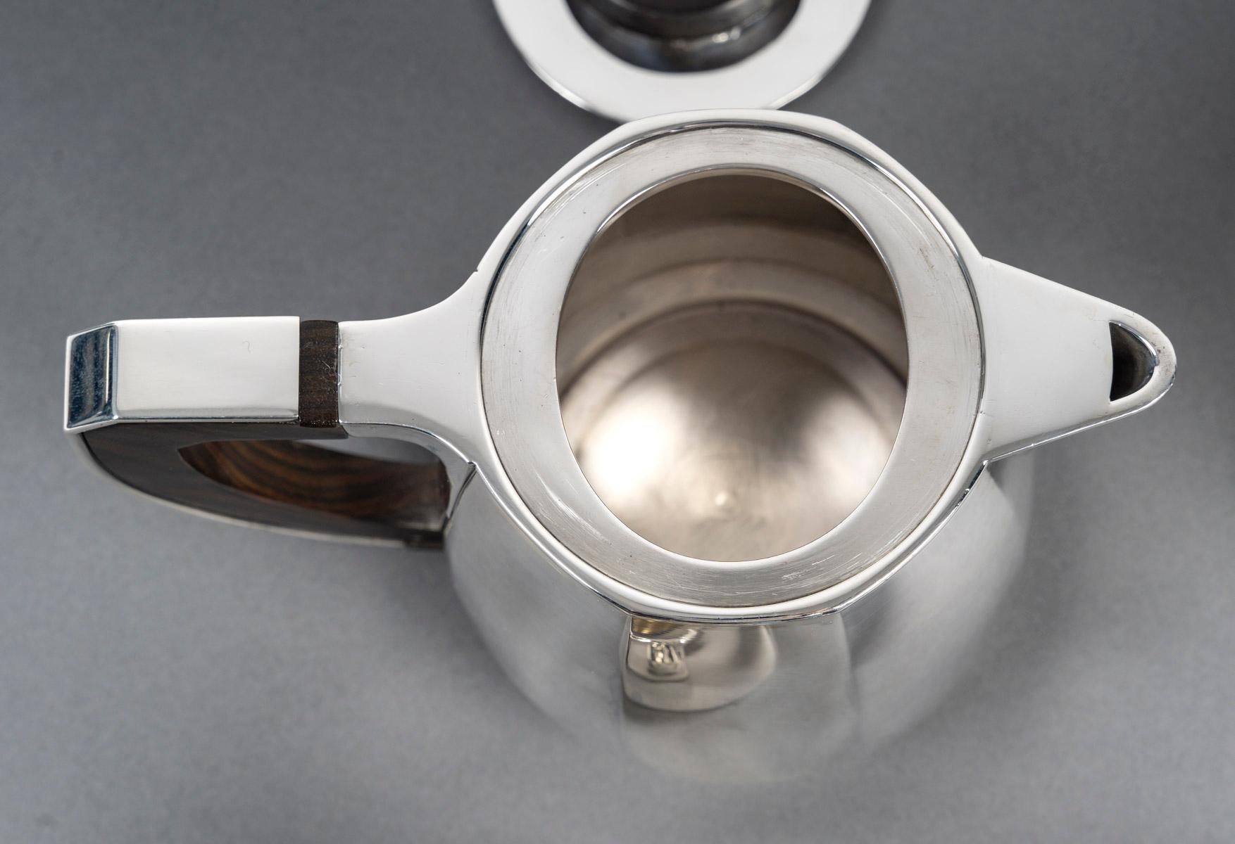 Jean E Puiforcat Set da tè e caffè 4 pezzi Art Deco in argento CIRCA 1930 in vendita 8