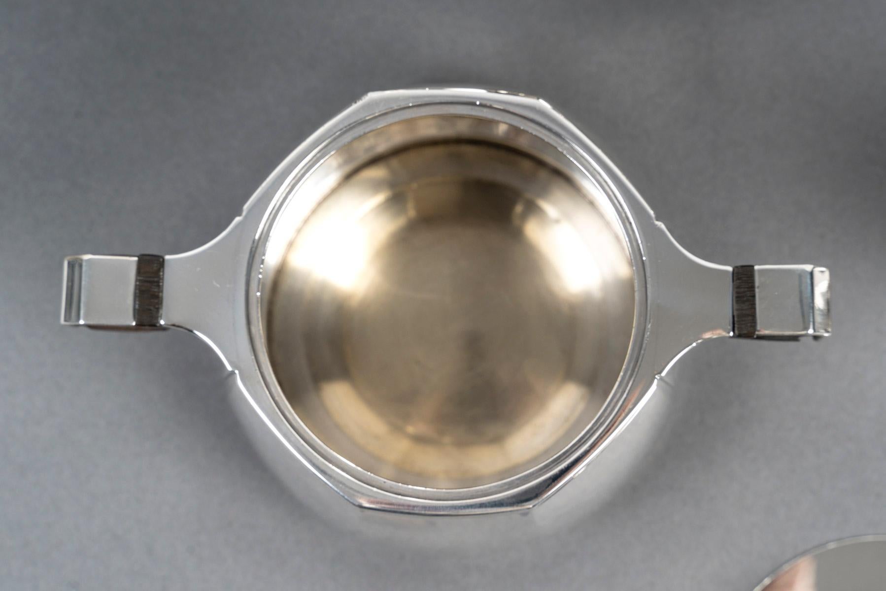 Jean E Puiforcat Set da tè e caffè 4 pezzi Art Deco in argento CIRCA 1930 in vendita 9