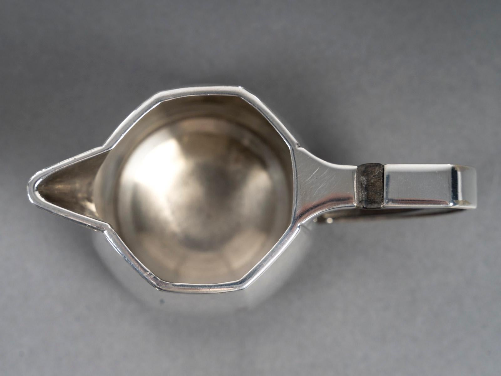 Jean E Puiforcat Set da tè e caffè 4 pezzi Art Deco in argento CIRCA 1930 in vendita 10