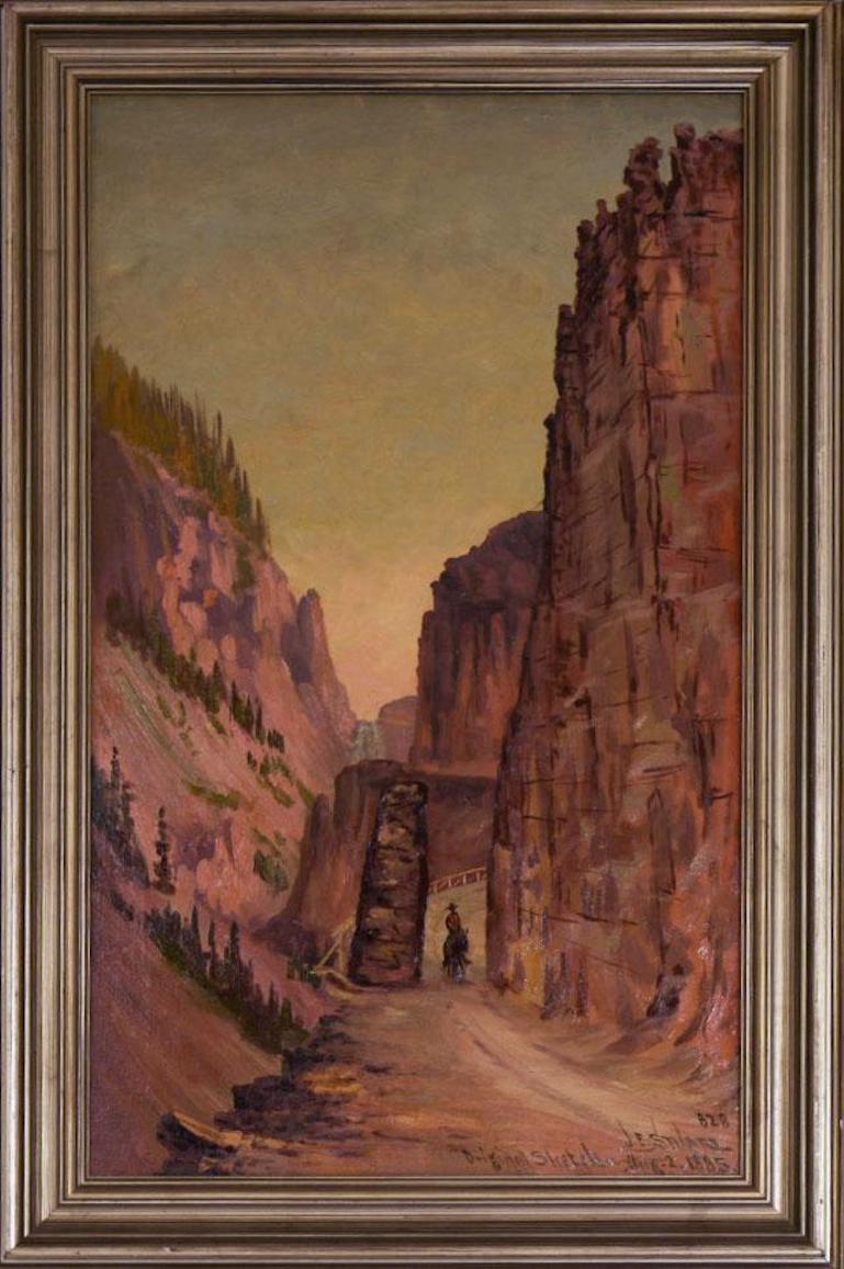 Jean E. Stewart Landscape Painting - Original Sketch of California #828