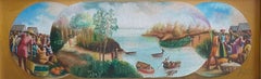 Market & Marine Scenes- Original Haitian Contemporary Oil Painting On Canvas