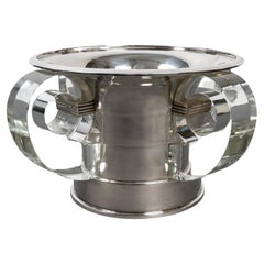 JEAN ELISEE PUIFORCAT – ART DECO silver and crystal cooler