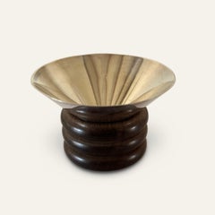 Jean-Elisée Puiforcat Silver and Ebony Vide Poche  circa 1930.