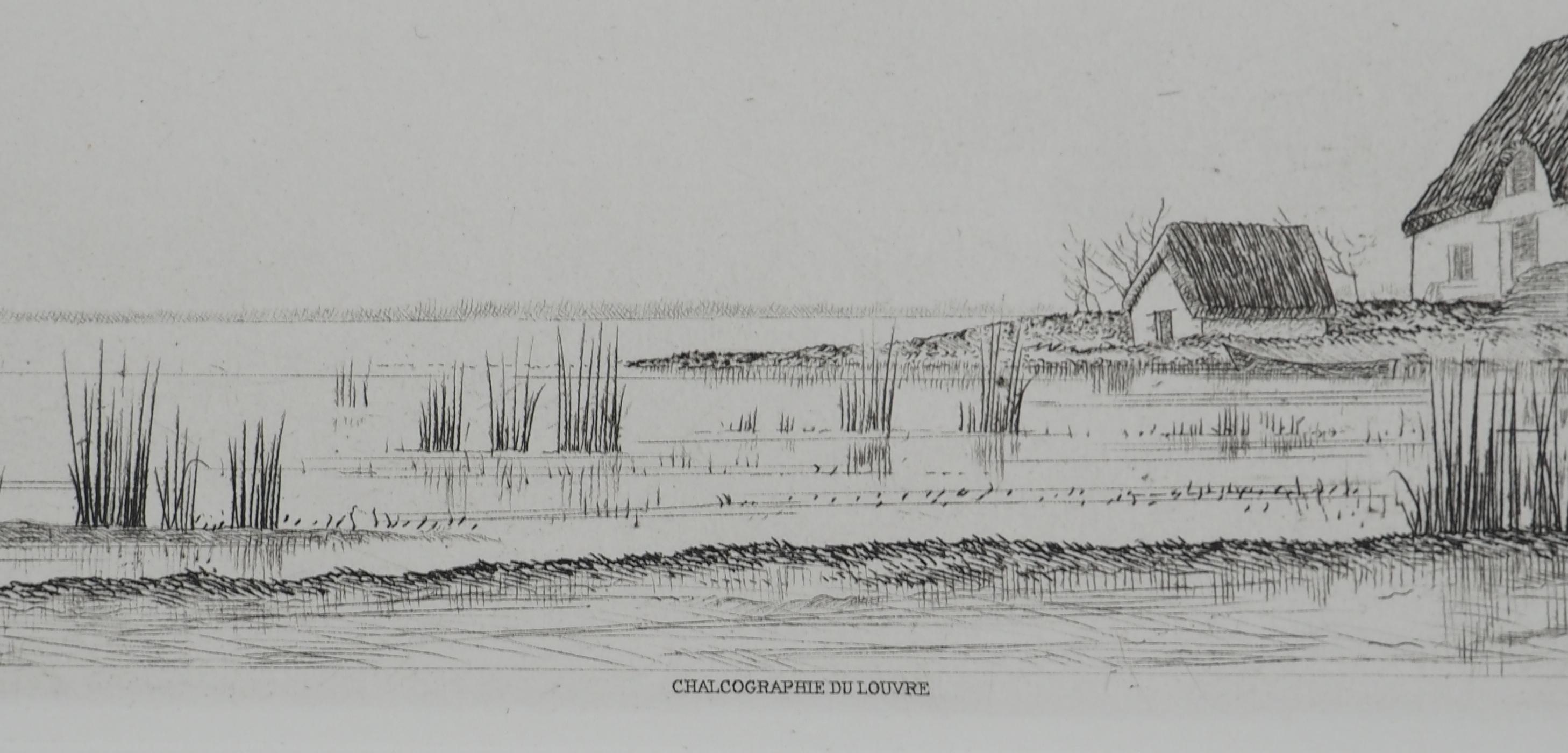 Bretaña : El vuelo de los patos - Aguafuerte del Museo del Louvre en venta 2