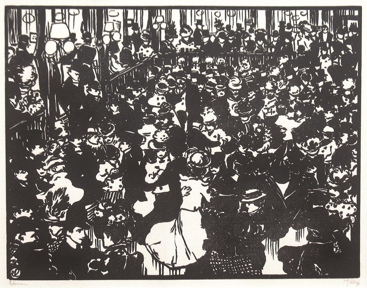 Le Bal Bullier - Print by Jean-Emile Laboureur