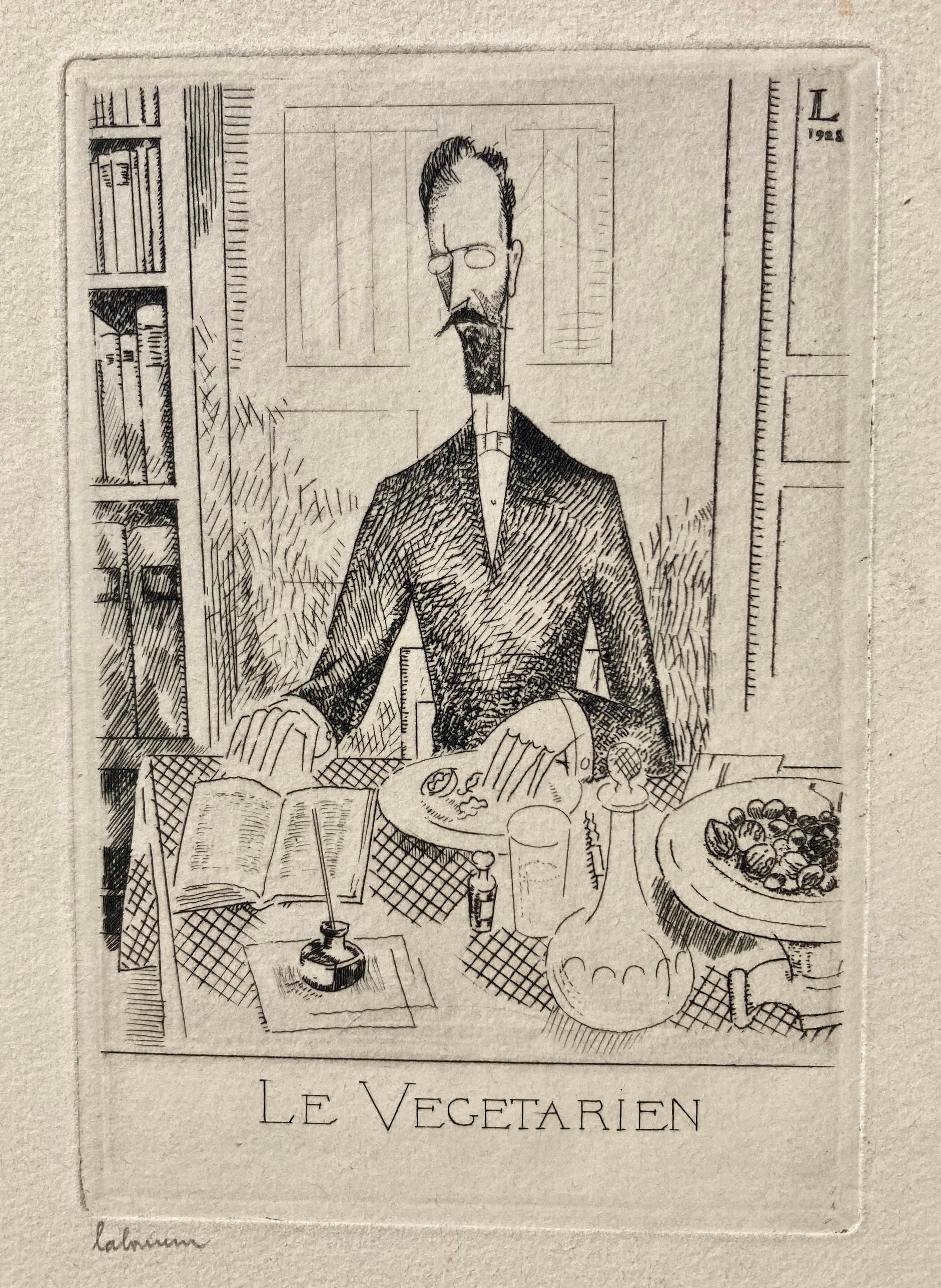 LE VEGETARIAN - Modern Print by Jean-Emile Laboureur