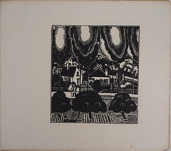 The Convalescent On The Road - Original woodcut - 1919