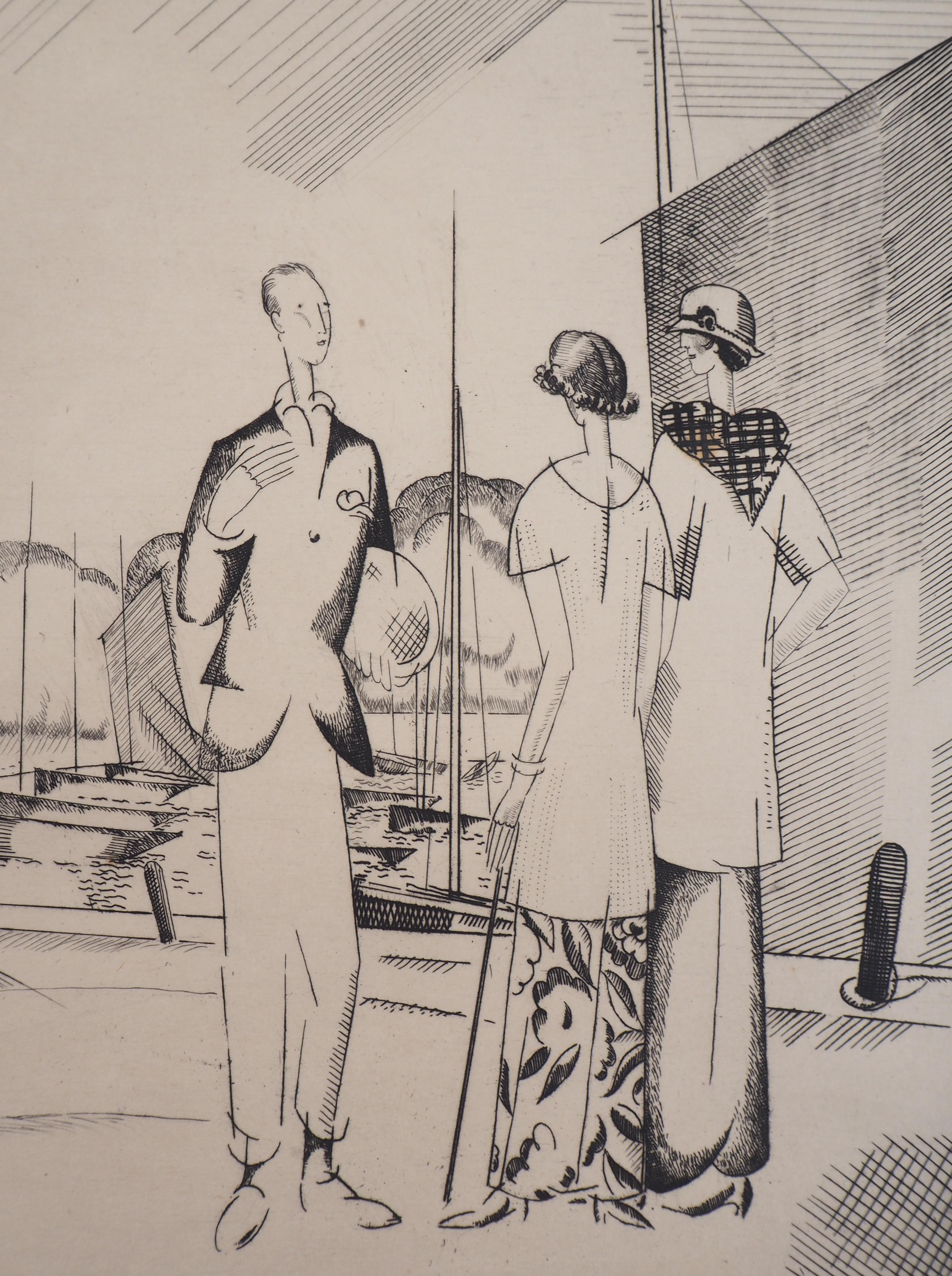 Jean Émile LABOUREUR
El Café del Puerto, 1921 

Grabado original
Firmado a lápiz por el artista
Numerado en / 50 ejemplares
Sobre vitela 32,5 x 39,5 cm (c. 13 x 16 pulgadas)

REFERENCIA : Catálogo razonado Sylvain Laboureur nº 266

Muy buen estado,