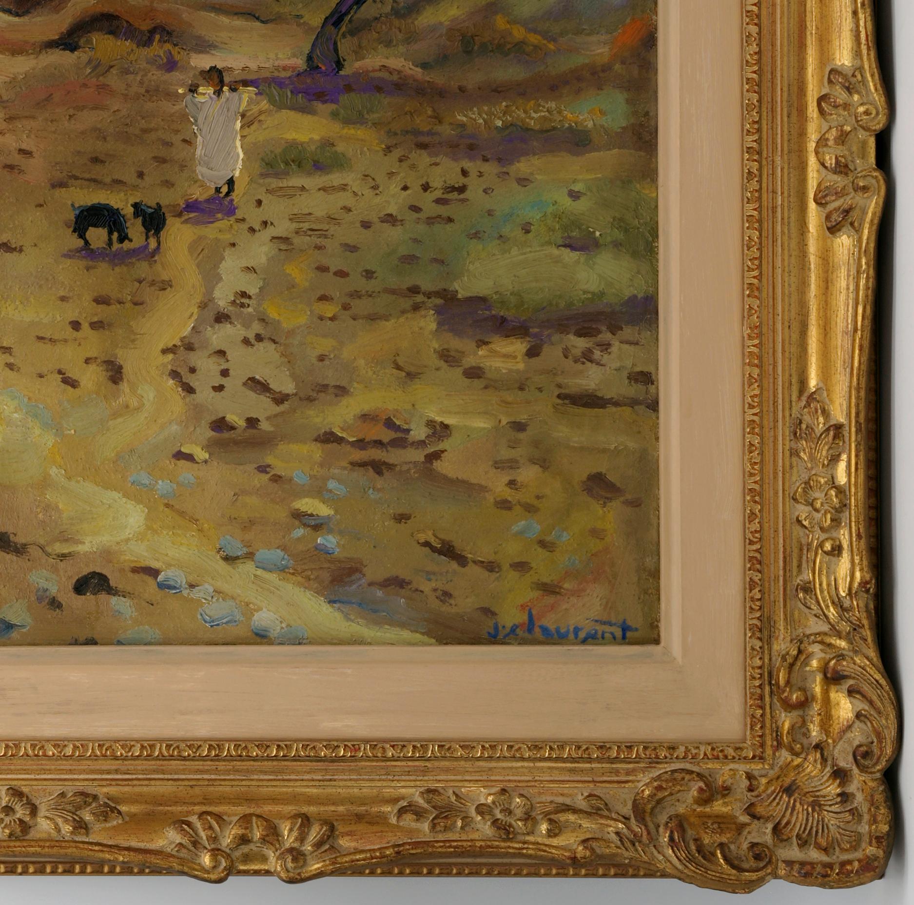 Jean Emile Laurent, Orientalische Weide, Öl auf Leinwand, 1930er Jahre im Angebot 7