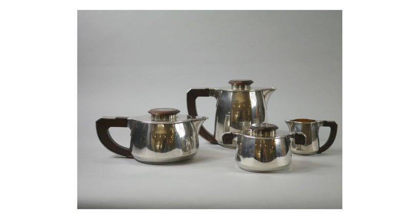 Jean E.Puiforcat Silver Tea &Coffee Set 4 P In Good Condition For Sale In Saint-Ouen, FR