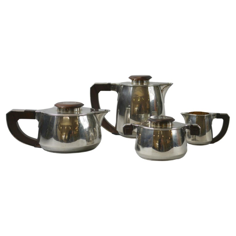 Jean E.Puiforcat Silver Tea &Coffee Set 4 P For Sale