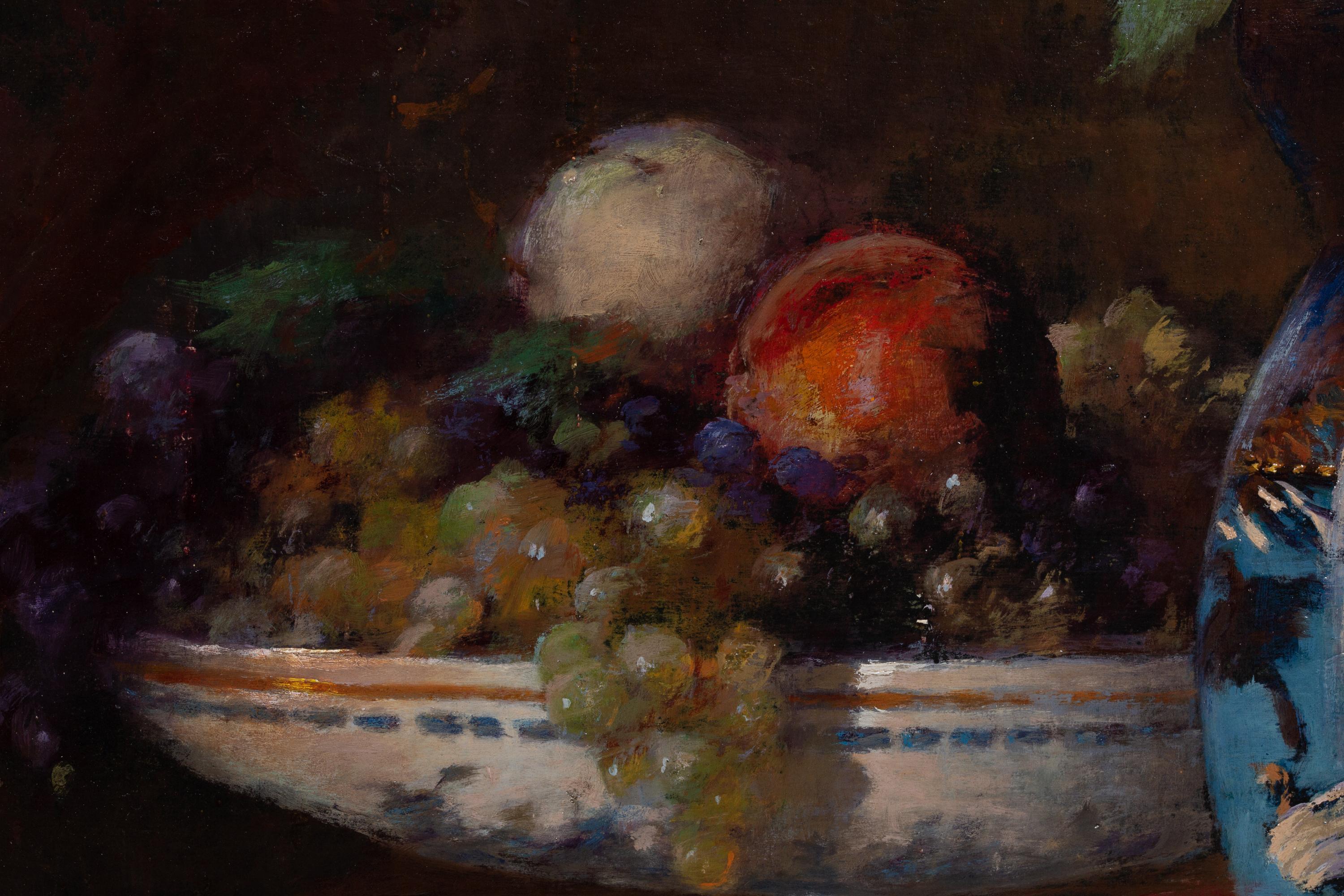 Natura morta con fiori e frutta' di Jean Eritziane, Smirne 1850 - 1925 Parigi in vendita 9