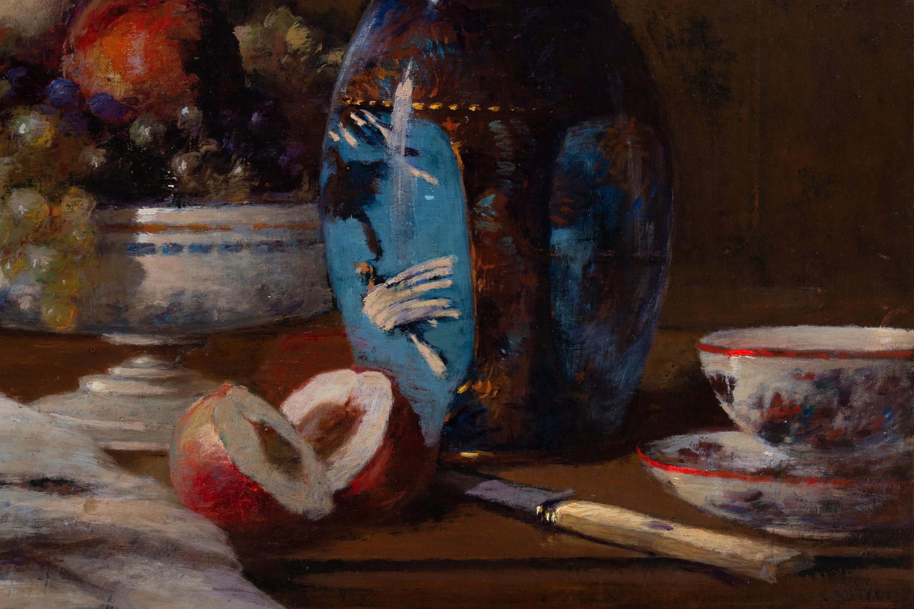 Natura morta con fiori e frutta' di Jean Eritziane, Smirne 1850 - 1925 Parigi in vendita 6